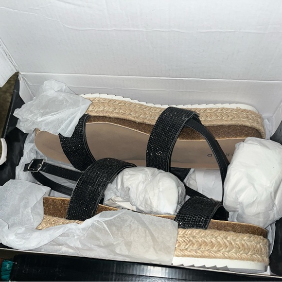 Torrid Black Bling Platform Sandal - Picture 4 of 5